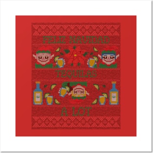 Feliz Navidad Christmas Sweater Posters and Art